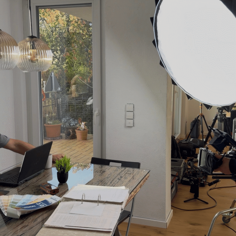 Website Fotoshooting für Unternehmen mit professionellem Lichtsetup