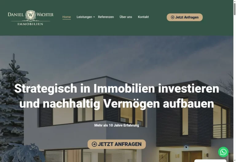Website von Immo Wachter, umgesetzt von Fost-Media