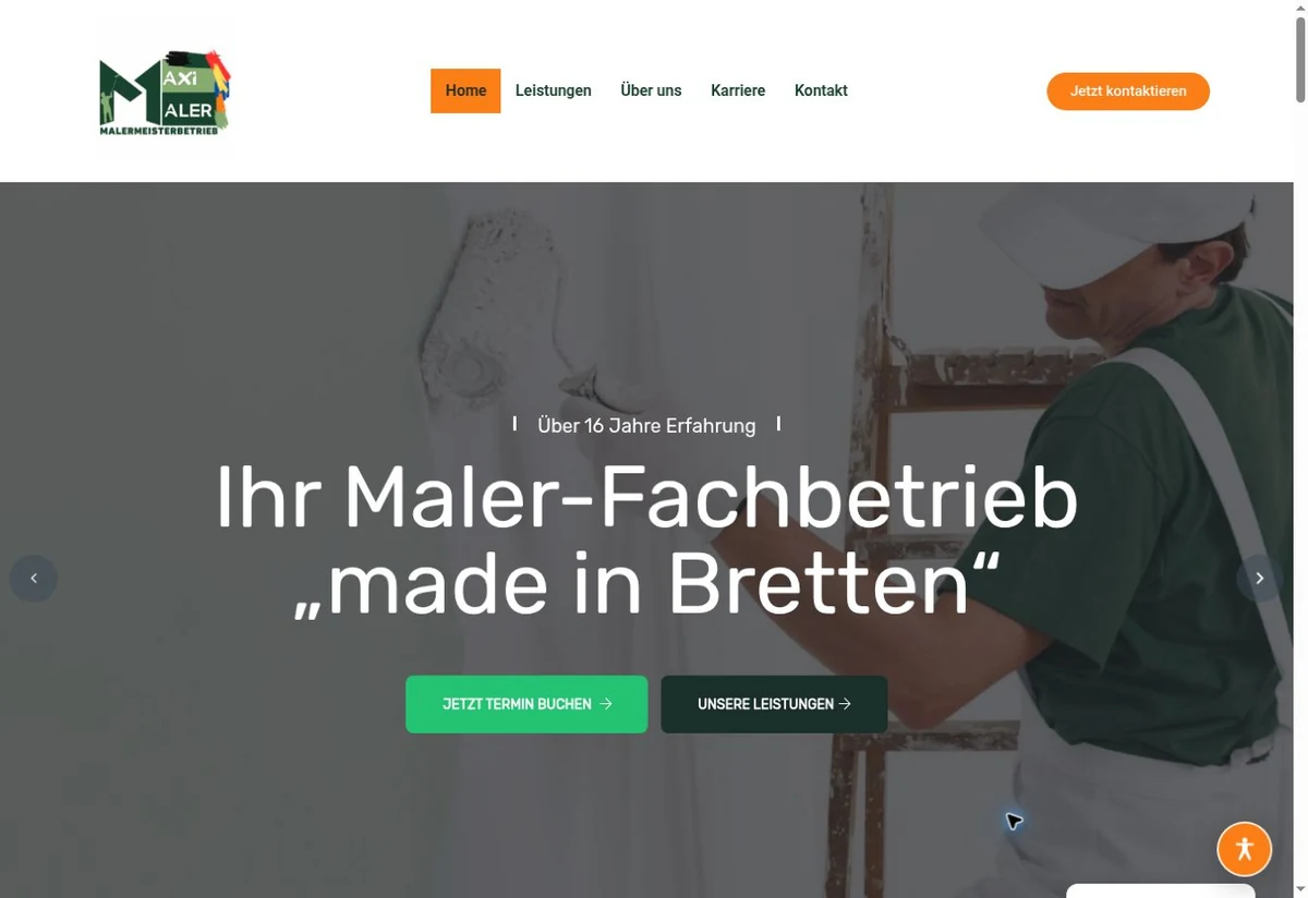 MaxiMaler – Website von Fost-Media als Webdesign-Referenz